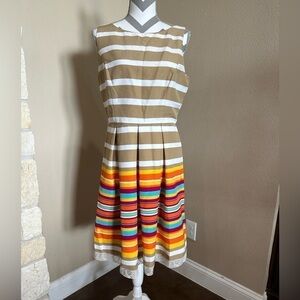 Ronni Nicole dress with stripes and lace trim